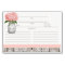3x5 Pink Hydrangea Mason Jar Recipe Cards