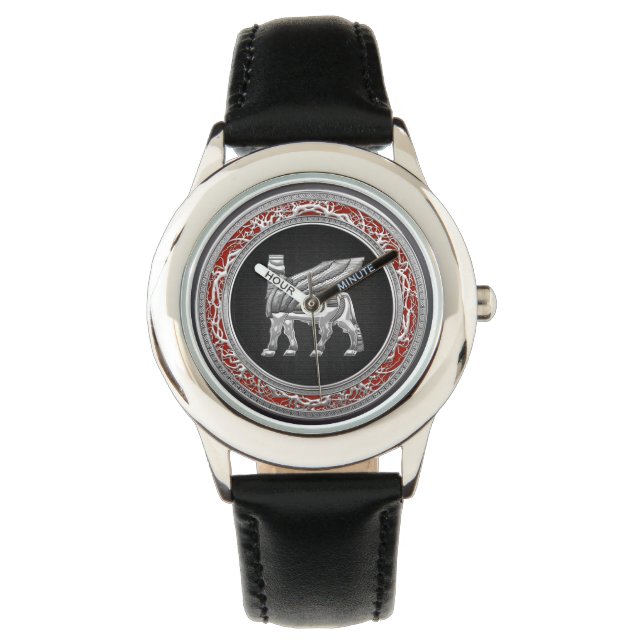 [400] Babylonian Winged Bull [Silver] [3D] Watch (Front)