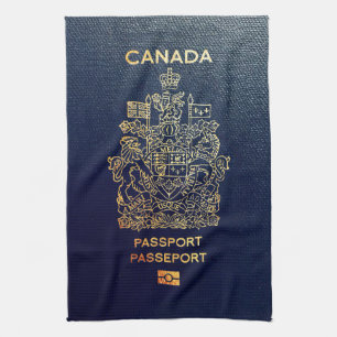 [400] Canadian Passport Cover Tea Towel