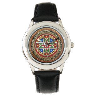 [400] Celtic Cross [Gold+Enamel] Watch