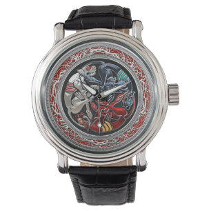 [400] Celtic Treasures - Three Dogs on Silver Watch