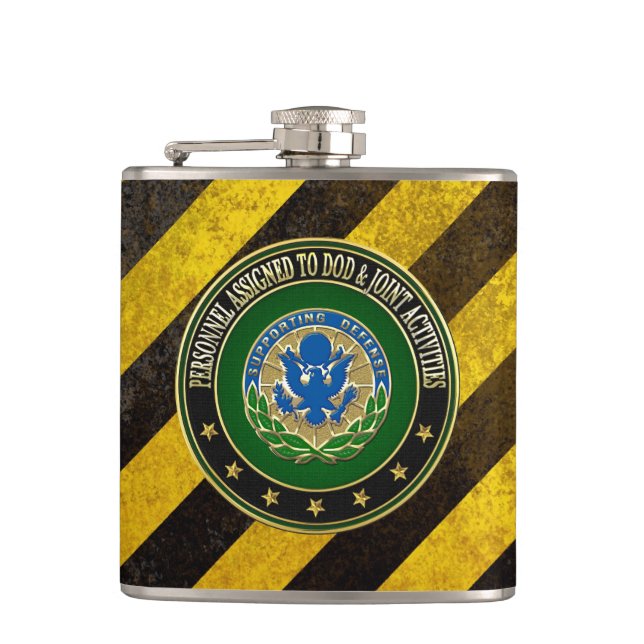 [400] DOD & Joint Activities DUI Special Edition Hip Flask (Front)