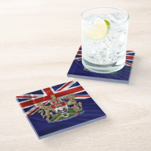 [400] Hong Kong - 1959-1997 Coat of Arms Glass Coaster