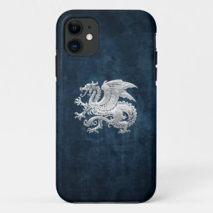 [400] Icelandic Dragon, Landvættir [Silver] iPhone 11 Case