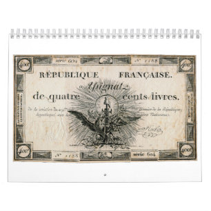 400 Livres French Revolution Assignat Bank Note Calendar