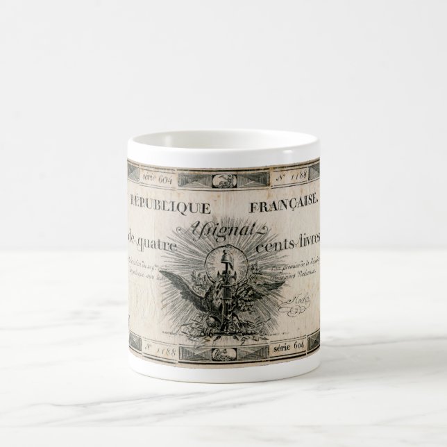 400 Livres French Revolution Assignat Bank Note Coffee Mug (Center)