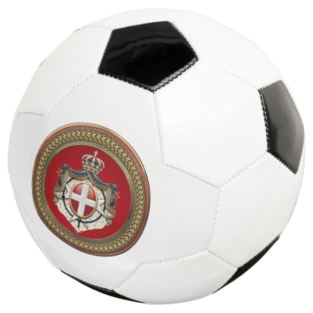 [400] Order of Malta - SMOM Coat of Arms Soccer Ball (Three Quarter)