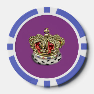 [400] Prince [King] Royal Crown [Fur+Gold][Red] Poker Chips