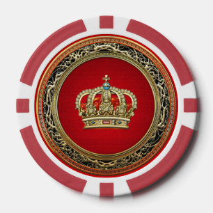 [400] Prince-Princess King-Queen Crown [Belg.Gold] Poker Chips