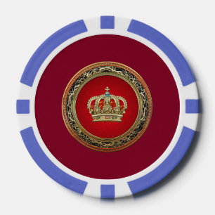 [400] Prince-Princess King-Queen Crown [Belg.Gold] Poker Chips