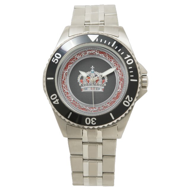 [400] Prince-Princess King-Queen Crown [Silver] Watch (Front)