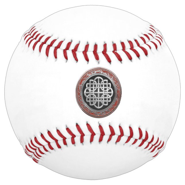 [400] Sacred Celtic Silver Knot Cross Softball (Front)