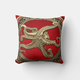 [400] Sacred Gold Octopus in Defensive Posture Cushion