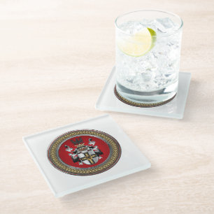 [400] Teutonic Order Coat of Arms Glass Coaster