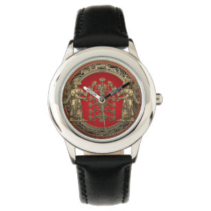 [400] Two Gold Ninurtas with Tree of Life Watch