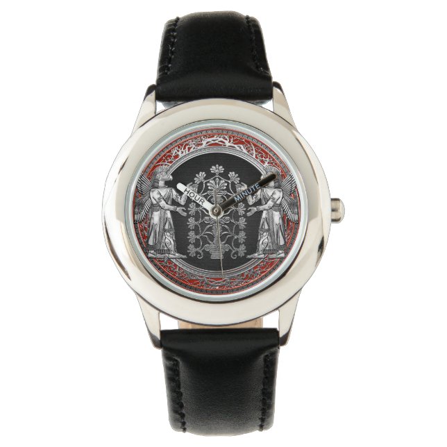 [400] Two Silver Ninurtas with Tree of Life Watch (Front)
