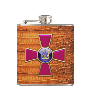 [400] Ukrainian Armed Forces Emblem Hip Flask