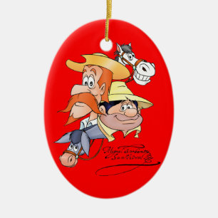 400 Years with Dulcinea&Don Quixote @QUIXOTEdotTV Ceramic Ornament