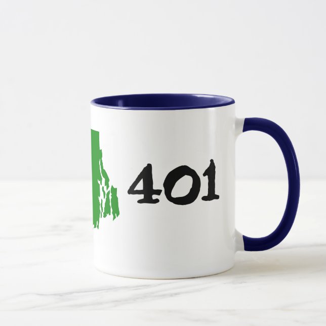 401, area code of Rhode Island! Mug (Right)