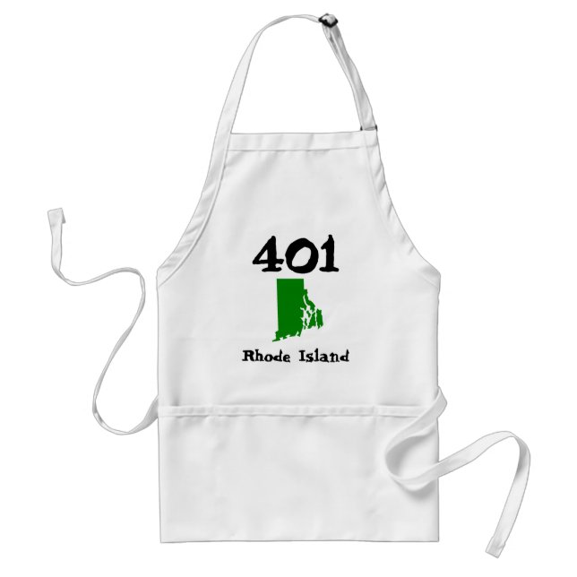 401, Area Code of Rhode Island (Warwick, Cranston) Standard Apron (Front)