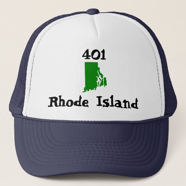 401, Area Code Rhode Island (RI) Providence Trucker Hat (Front)