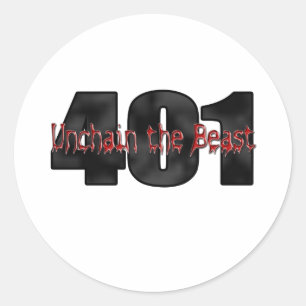 401 Nailhead Wildcat Buick Beast Classic Round Sticker