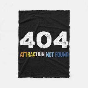 404 Attraction Not Found Funny Aroace Error Messag Fleece Blanket