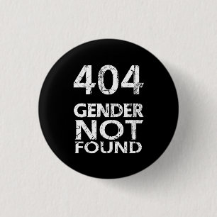 404 Gender not found - Agender Pride  3 Cm Round Badge