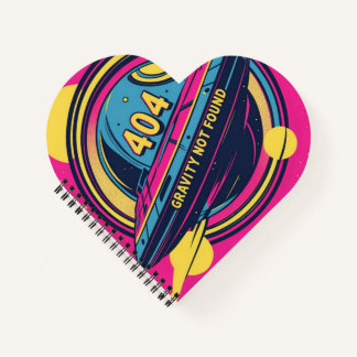 404 Gravity Not Found – Retro Space Pop Art Notebook
