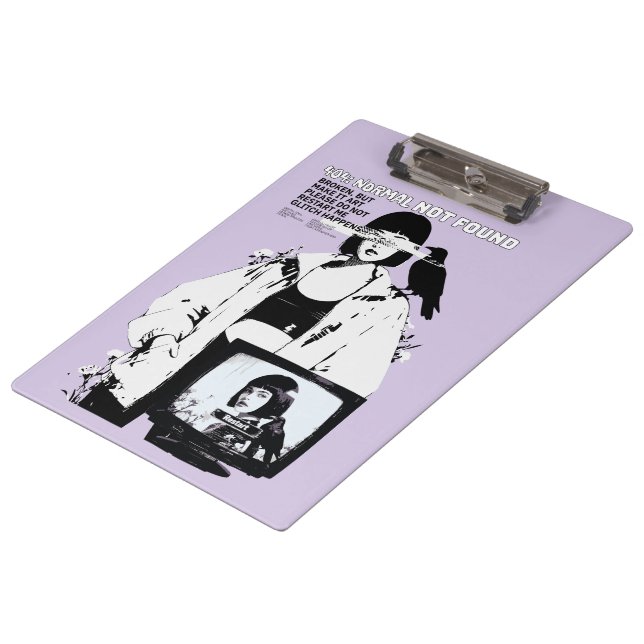 404: Normal Not Found – Glitched Soul Clipboard (Angled)