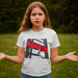 404 Not Found Website Error Message  T-Shirt