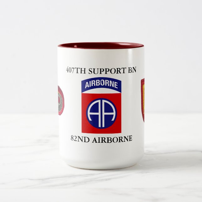 407TH SUPPORT BATTALION 82ND AIRBORNE MUG (Center)