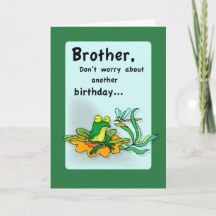 4086 Brother Birthday, Frog Humour Card