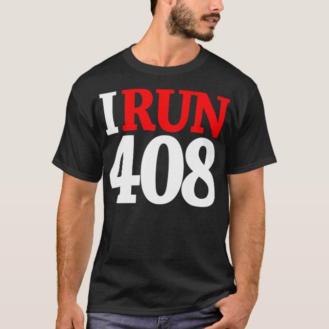 408 SHIRT/WHT-RED T-Shirt (Front)
