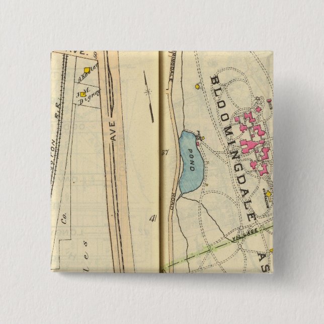 40-41 White Plains 15 Cm Square Badge (Front)