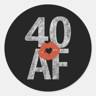 40 Af 40Th He Lips Forty Af Classic Round Sticker