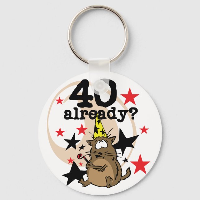 40 Already Birthday Key Ring (Front)