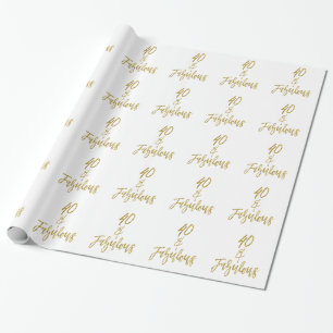 40 and and Fabulous Wrapping Paper