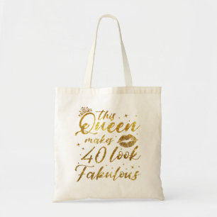 40 and Fabulous 40 Year Old Gifts 40th Birthday Gi Tote Bag