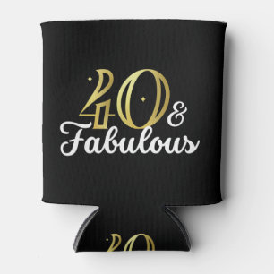 40 And Fabulous 40Th Birthday Can Cooler