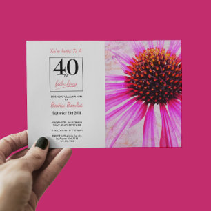 40 and Fabulous 40th Birthday Photo Invitation