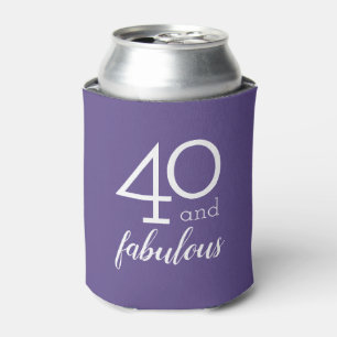 40 and Fabulous 40th Birthday Violet Can Cooler