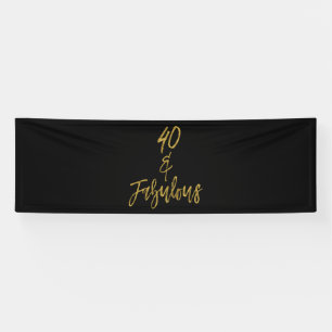 40 and Fabulous Birthday Banner