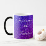 40 And Fabulous Birthday Pink Purple Glitter Girly Magic Mug<br><div class="desc">Designed with pretty, girly and beautiful pink purple glittery background and personalised text template for name which you can edit, this is perfect for the 40th birthday celebrations or gift! You can easily customise the template to change it to other fabulous birthday parties like 50 and fabulous or as you...</div>