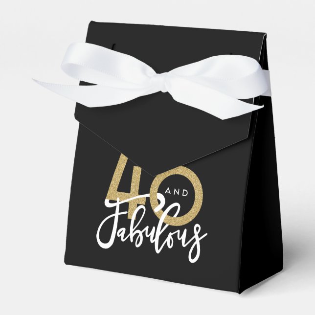 40 and fabulous  favour box (Front Side)