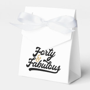 40 and fabulous  favour box