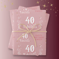 40 and Fabulous Foliage Pink 40th Birthday 