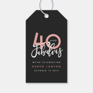 40 and fabulous gift tag