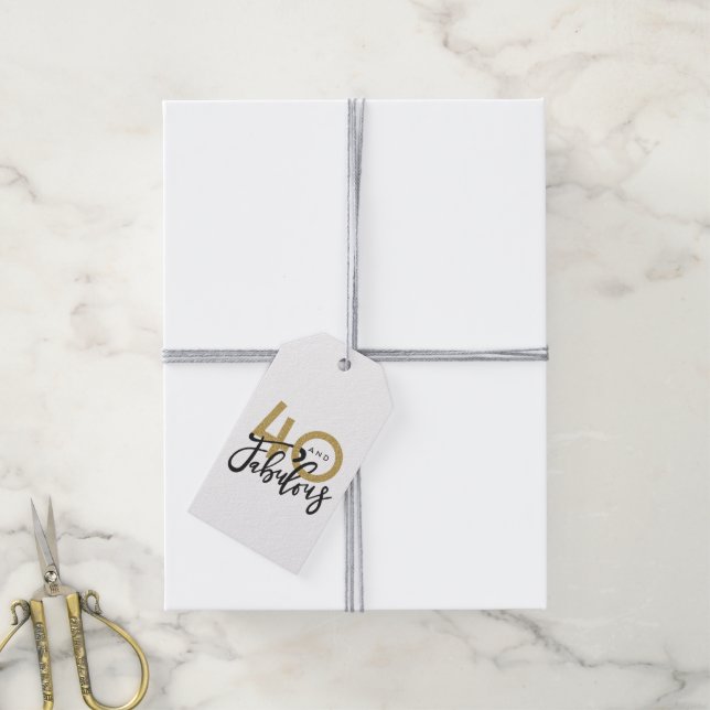 40 and fabulous gift tags (With Twine)