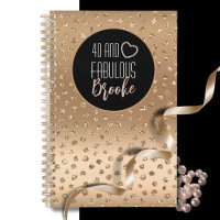 40 and Fabulous Glam Chic Girly Gold Black Blush